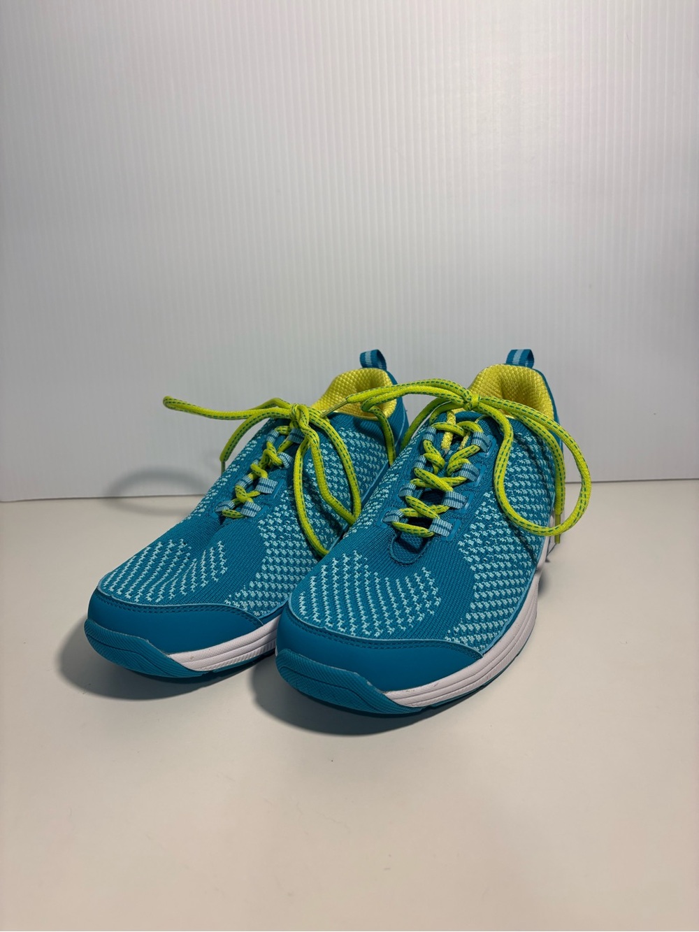 Women's Athletic Running Sneakers in Teal and Lime